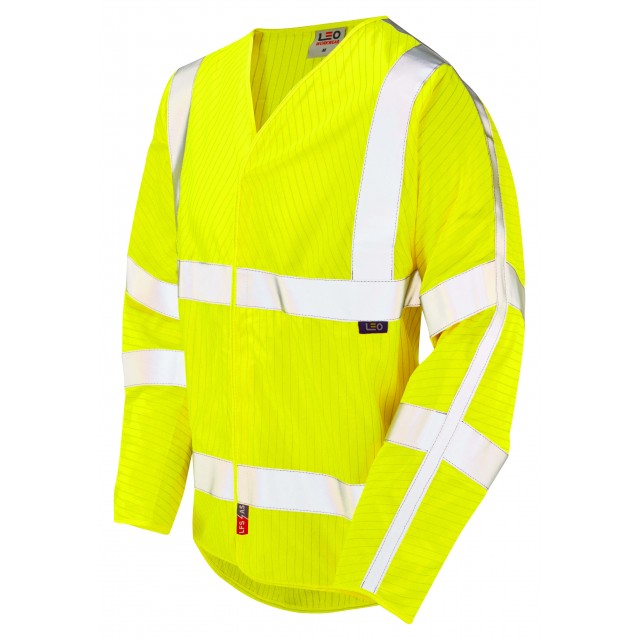 Iso 20471 Class 3 Lfs Anti Static Sleeved Waistcoat Yellow Ecoviz 